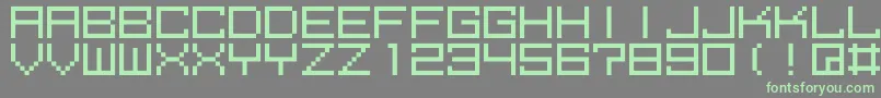 M39Squarefuture Font – Green Fonts on Gray Background