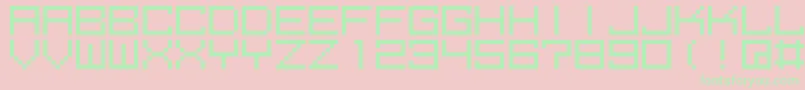 fuente M39Squarefuture – Fuentes Verdes Sobre Fondo Rosa