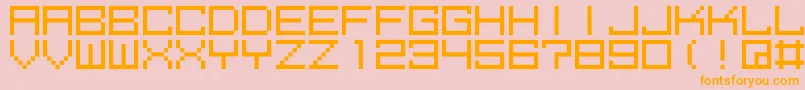 M39Squarefuture Font – Orange Fonts on Pink Background