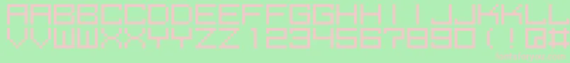 M39Squarefuture Font – Pink Fonts on Green Background