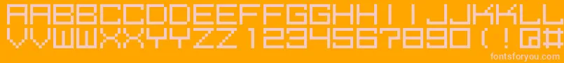 Шрифт M39Squarefuture – розовые шрифты на оранжевом фоне