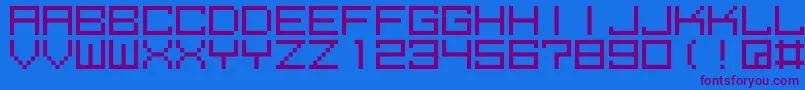 M39Squarefuture Font – Purple Fonts on Blue Background