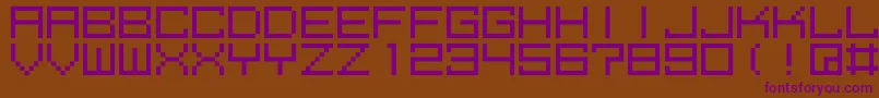 M39Squarefuture Font – Purple Fonts on Brown Background