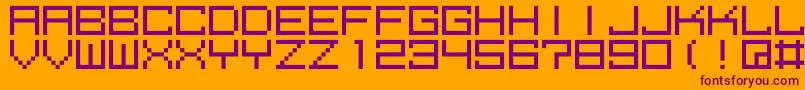 M39Squarefuture Font – Purple Fonts on Orange Background