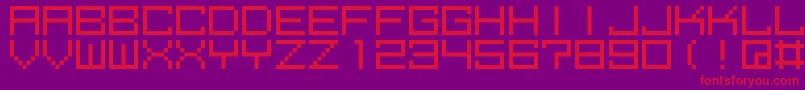 M39Squarefuture Font – Red Fonts on Purple Background