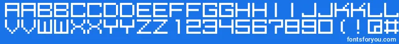 M39Squarefuture Font – White Fonts on Blue Background