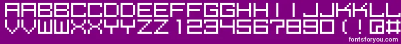 M39Squarefuture Font – White Fonts on Purple Background