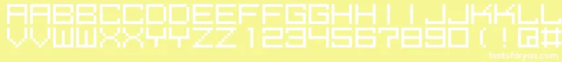 M39Squarefuture Font – White Fonts on Yellow Background