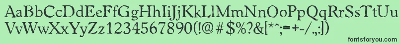 WorcesterantiqueRegular Font – Black Fonts on Green Background