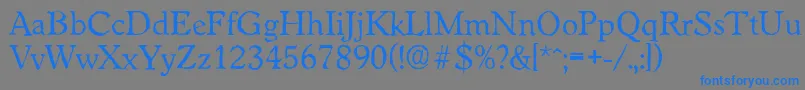WorcesterantiqueRegular Font – Blue Fonts on Gray Background
