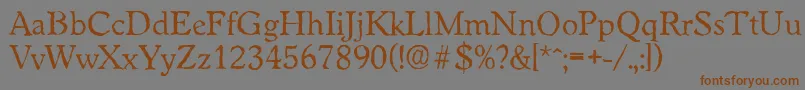 WorcesterantiqueRegular Font – Brown Fonts on Gray Background