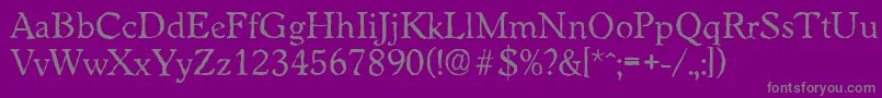 WorcesterantiqueRegular Font – Gray Fonts on Purple Background