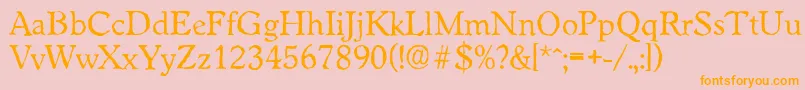WorcesterantiqueRegular Font – Orange Fonts on Pink Background