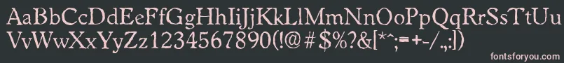 WorcesterantiqueRegular Font – Pink Fonts on Black Background