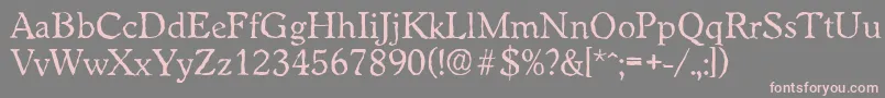 WorcesterantiqueRegular Font – Pink Fonts on Gray Background