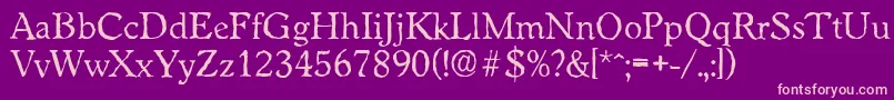 WorcesterantiqueRegular Font – Pink Fonts on Purple Background