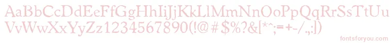 WorcesterantiqueRegular Font – Pink Fonts on White Background