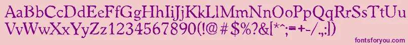 Шрифт WorcesterantiqueRegular – фиолетовые шрифты на розовом фоне