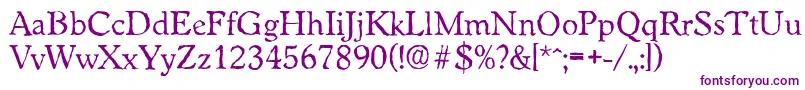 WorcesterantiqueRegular-fontti – violetit fontit valkoisella taustalla