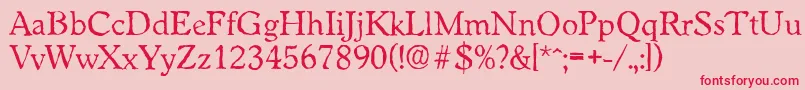 WorcesterantiqueRegular Font – Red Fonts on Pink Background