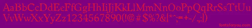 WorcesterantiqueRegular Font – Red Fonts on Purple Background