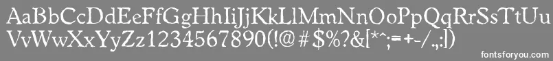 WorcesterantiqueRegular Font – White Fonts on Gray Background
