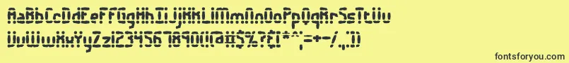 AmalgamateBrk Font – Black Fonts on Yellow Background