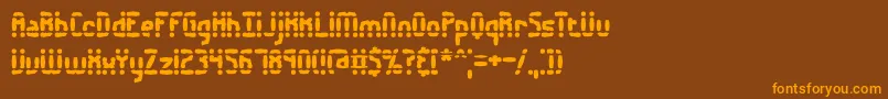 AmalgamateBrk Font – Orange Fonts on Brown Background