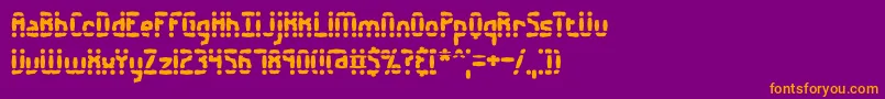 AmalgamateBrk Font – Orange Fonts on Purple Background