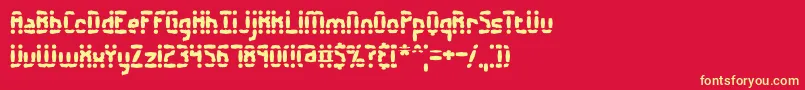 AmalgamateBrk Font – Yellow Fonts on Red Background