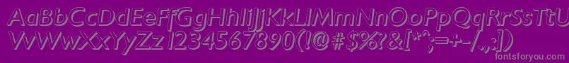 ChantillyshadowItalic Font – Gray Fonts on Purple Background