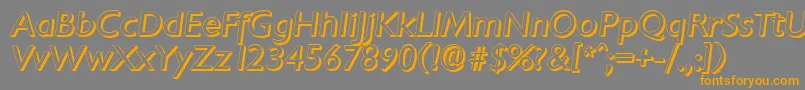 ChantillyshadowItalic Font – Orange Fonts on Gray Background