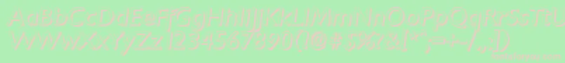 ChantillyshadowItalic Font – Pink Fonts on Green Background