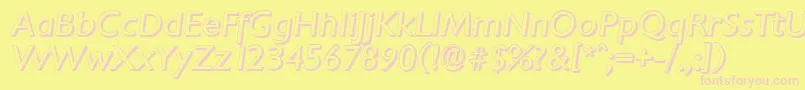 ChantillyshadowItalic Font – Pink Fonts on Yellow Background