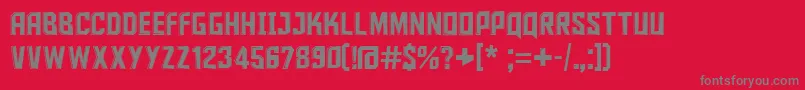 Ironsans Font – Gray Fonts on Red Background