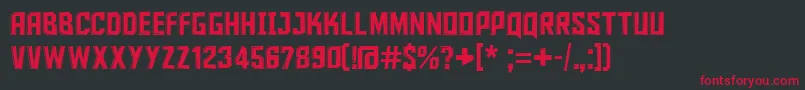 Ironsans Font – Red Fonts on Black Background