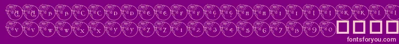 PfXmasFlower1 Font – Pink Fonts on Purple Background