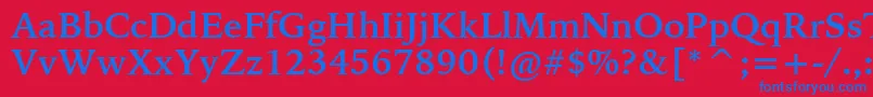 BitstreamIowanOldStyleBoldBt Font – Blue Fonts on Red Background