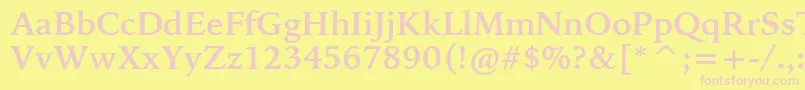 BitstreamIowanOldStyleBoldBt Font – Pink Fonts on Yellow Background