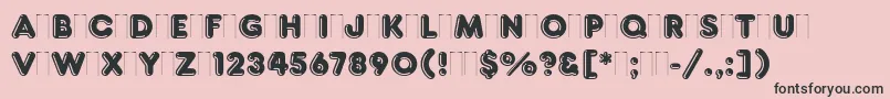 FrankfurterHighlightPlain Font – Black Fonts on Pink Background