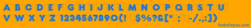 FrankfurterHighlightPlain Font – Blue Fonts on Orange Background