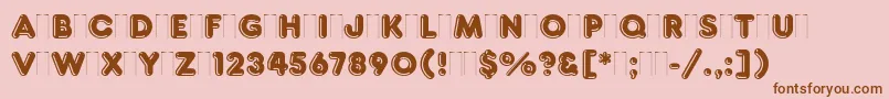 FrankfurterHighlightPlain Font – Brown Fonts on Pink Background