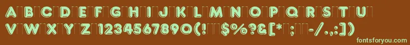 FrankfurterHighlightPlain Font – Green Fonts on Brown Background