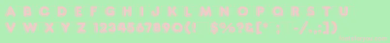 FrankfurterHighlightPlain Font – Pink Fonts on Green Background