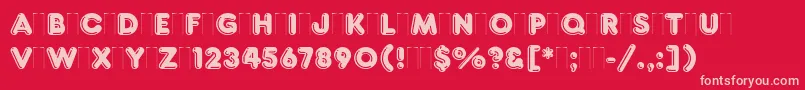 FrankfurterHighlightPlain Font – Pink Fonts on Red Background