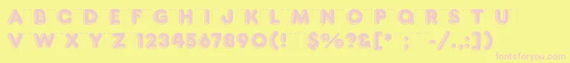 FrankfurterHighlightPlain Font – Pink Fonts on Yellow Background