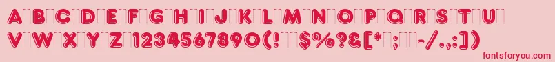 FrankfurterHighlightPlain Font – Red Fonts on Pink Background