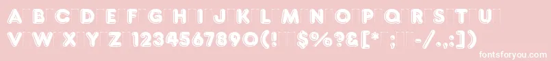 FrankfurterHighlightPlain Font – White Fonts on Pink Background