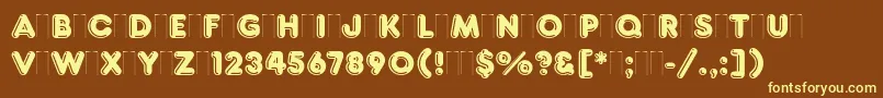 FrankfurterHighlightPlain Font – Yellow Fonts on Brown Background