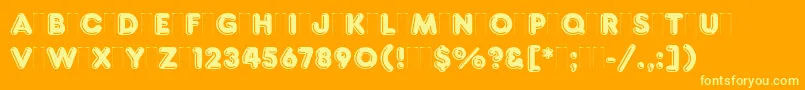 FrankfurterHighlightPlain Font – Yellow Fonts on Orange Background